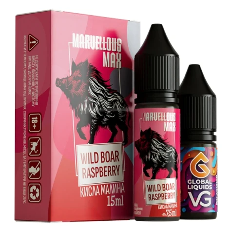 Набір Для Самозамісу Marvellous Max Wild Boar Raspberry (Дикий Боар Малина) 15 мл